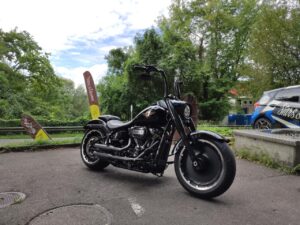 Harley-Davidson FLFBSANV Umbau Apehanger Tieferlegung Thundermax