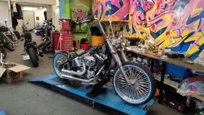 Softail Deluxe Chicano Mexican Style Apehanger BigSpokes
